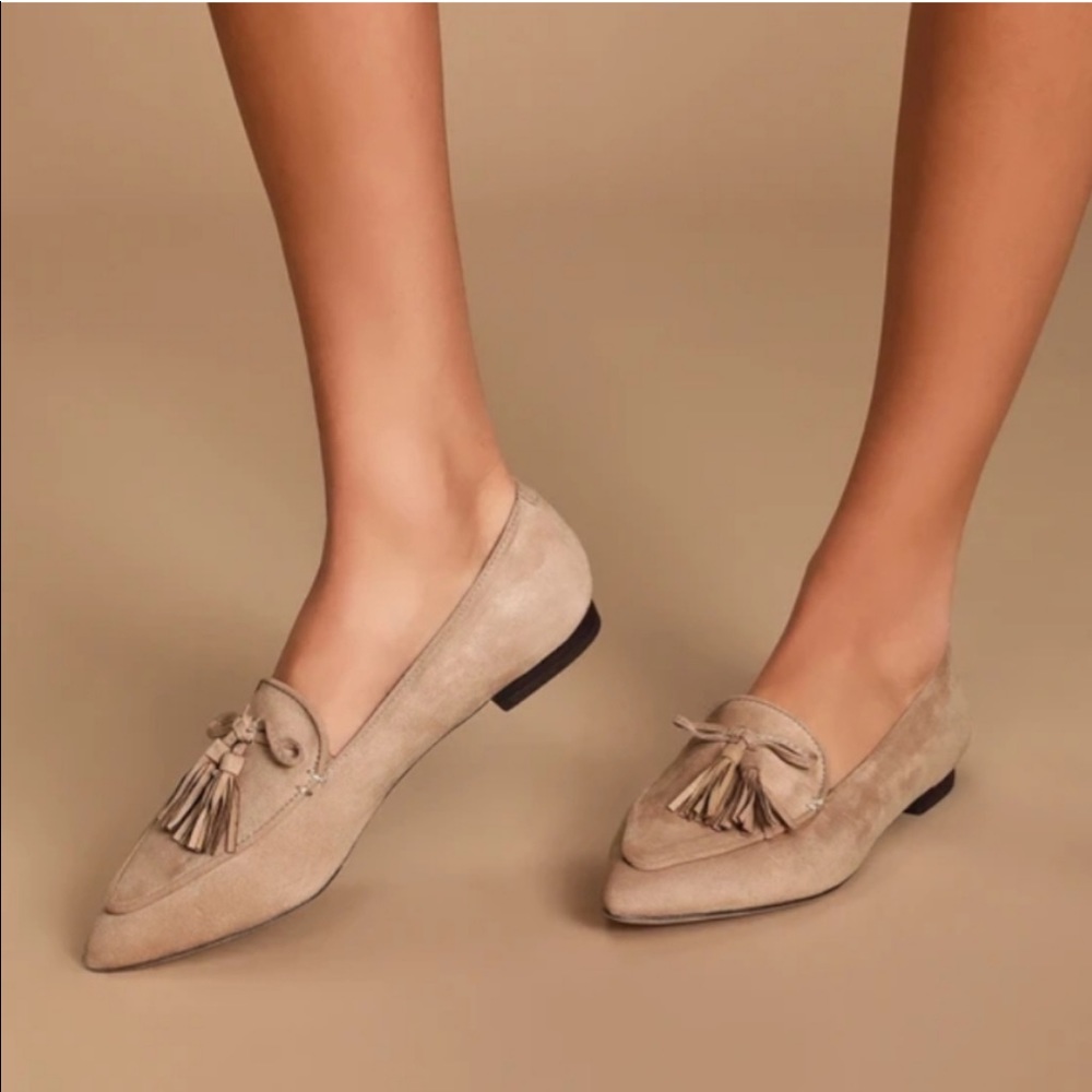 NWT Beast Sz 7 Taupe Pointed Toe Flats